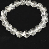 山梨県黒平水晶 Aグレード  10mm玉ブレスレット 証明書付 31.3g (ID:80240)