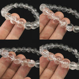 山梨県黒平水晶 Aグレード  10mm玉ブレスレット 証明書付 31.3g (ID:80240)