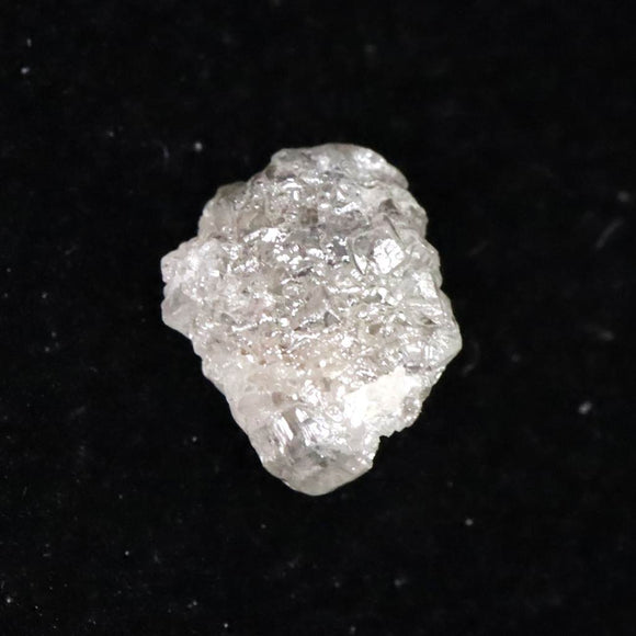 天然石 ホワイトクォーツ 原石　かもしれない 天然 ダイヤモンド ホワイト グレー 7.4mm原石 1.02ct (ID:80456