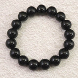 ロシア産 シュンガイト AAグレード 12mm玉ブレスレット 50.5g (ID:80545)