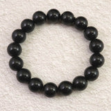 ロシア産 シュンガイト AAグレード 12mm玉ブレスレット 50.5g (ID:80545)