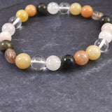 H&E社 フェナカイト アセンション (AZOZEO)  8mm玉ブレスレット 証明書付 17.1g (ID:80563)