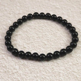 チベット産 天然モリオン水晶 4A  6mm玉 ブレスレット 10.2g (ID:80600)