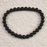 チベット産 天然モリオン水晶 4A  6mm玉 ブレスレット 10.2g (ID:80600)