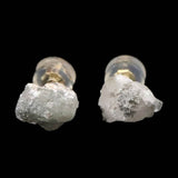 ロシア産 フェナカイト 8mm原石 ピアス K18YG 0.91g (ID:80731)