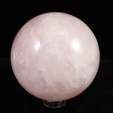 ローズクォーツ 55mmスフィア 丸玉　台座付　231ｇ (ID:80796)