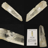 高千穂天岩戸水晶 AAA 123mm原石 レインボー ディレクトリーカード付 165.3g (ID:80882)