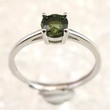 モルダバイト 5mmラウンドカット リング フリーサイズ type.B (ID:80928)