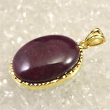 高品質スタールビー　27mmオーバル ペンダントトップ 13.63g (ID:81181)