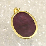 高品質スタールビー　27mmオーバル ペンダントトップ 13.63g (ID:81181)