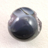 ブラジル産 アメジスト 63mmスフィア 丸玉 笑口 台付 270g (ID:81222)