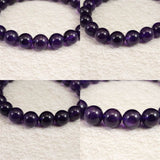 ウルグアイ産 アメジスト 9.5m玉ブレスレット 25.8g (ID:81223)