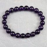 ウルグアイ産 アメジスト 9.5m玉ブレスレット 25.8g (ID:81223)