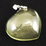 リビアンデザートグラス 28mmハートポリッシュ ペンダントトップ 9.2g  (ID:81307)