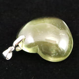 リビアンデザートグラス 28mmハートポリッシュ ペンダントトップ 9.2g  (ID:81307)