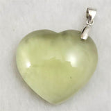 リビアンデザートグラス 28mmハートポリッシュ ペンダントトップ 9.2g  (ID:81307)