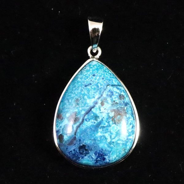 092064 特価天然クリソコラペンダントトップ28.5*30ミリ