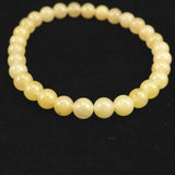 H&E社 サチャロカイエローアゼツライト（AZOZEO) 6mm玉ブレスレット 証明書付 10.3g (ID:81612)