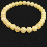 H&E社 サチャロカイエローアゼツライト（AZOZEO) 6mm玉ブレスレット 証明書付 10.3g (ID:81612)