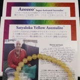 H&E社 サチャロカイエローアゼツライト（AZOZEO) 6mm玉ブレスレット 証明書付 10.3g (ID:81612)