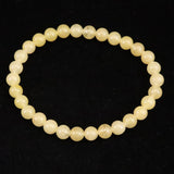 H&E社 サチャロカイエローアゼツライト（AZOZEO) 6mm玉ブレスレット 証明書付 10.3g (ID:81612)