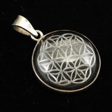 ガネーシュヒマール産水晶 フラワー オブ ライフ ペンダントトップ 5.57g (ID:81628)