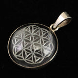 ガネーシュヒマール産水晶 フラワー オブ ライフ ペンダントトップ 5.57g (ID:81628)