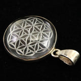 ガネーシュヒマール産水晶 フラワー オブ ライフ ペンダントトップ 5.57g (ID:81628)