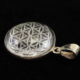 ガネーシュヒマール産水晶 フラワー オブ ライフ ペンダントトップ 5.57g (ID:81628)