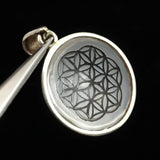 ガネーシュヒマール産水晶 フラワー オブ ライフ ペンダントトップ 5.57g (ID:81628)