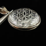 ガネーシュヒマール産水晶 フラワー オブ ライフ ペンダントトップ 5.57g (ID:81628)