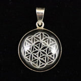 ガネーシュヒマール産水晶 フラワー オブ ライフ ペンダントトップ 5.57g (ID:81628)