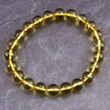 天然琥珀 バルティックアンバー 虫入り　アンバー  8.5mm玉ブレスレット 8.2g (ID:82243)