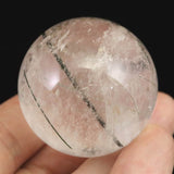 ザギマウンテンクォーツ エジリン入り 38mmスフィア 76.5g (ID:82390)