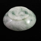 ミャンマー産 グリーン翡翠 ヒスイ 60mm小皿 39.3g (ID:82498)