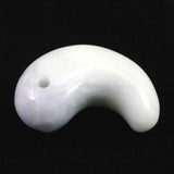 糸魚川翡翠 ラベンダー 30mm勾玉 現代の名工作 証明書付　12.4g (ID:82788)