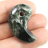 セラフィナイト クリノクロア 30mm 勾玉 8.4g (ID:82832)