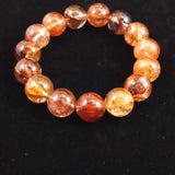 ヘマタイトインクォーツ ライモナイトインクォーツ 14mm玉ブレスレット 60.8g (ID:82871)