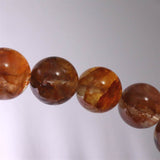 ヘマタイトインクォーツ ライモナイトインクォーツ 14mm玉ブレスレット 60.8g (ID:82871)