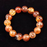 ヘマタイトインクォーツ ライモナイトインクォーツ 14mm玉ブレスレット 60.8g (ID:82871)