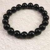 チベット産 天然モリオン水晶 4A  10mm玉 ブレスレット 30.9g (ID:83040)