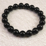 チベット産 天然モリオン水晶 4A  10mm玉 ブレスレット 30.9g (ID:83040)