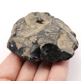 隠岐の島 黒曜石 78mm原石 ディレクトリカード付 118.7g (ID:83068)