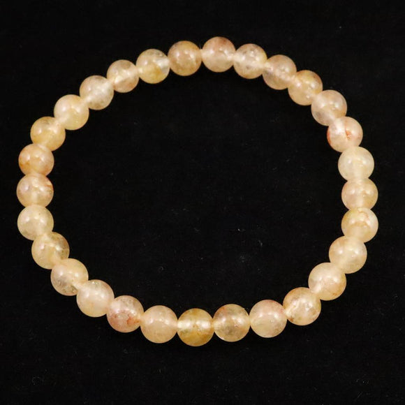 H&E社 ヒマラヤレッドゴールドアゼツライト(AZOZEO)  6mm玉ブレスレット 証明書付 11.0g (ID:83125)