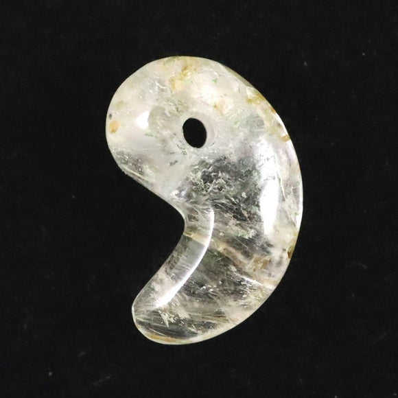 ガネーシュヒマール産 ヒマラヤ水晶  シルバールチル入り 勾玉 4.35ct (ID:83197)