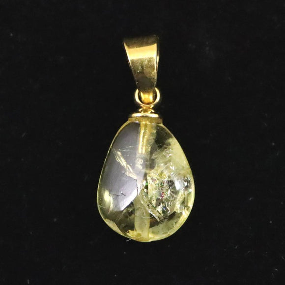 ブラジル産 ヘリオドール タンブル ペンダントトップ　0.69g (ID:83319)