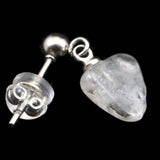 ロシア産 フェナカイト 10mmタンブル ピアス 1.8g (ID:83346)