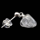 ロシア産 フェナカイト 10mmタンブル ピアス 1.8g (ID:83346)