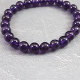ウルグアイ産 アメジスト 7.5m玉ブレスレット 15.0g (ID:83357)