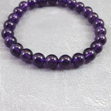 ウルグアイ産 アメジスト 7.5m玉ブレスレット 15.0g (ID:83357)